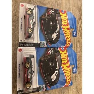 Hot Wheels '15 Mazda MX-5 Miata HW Modified 1:64 Black/Red Diecast Car Lot of 2